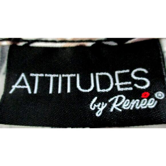 Attitudes By Renee Women's Petite Blue Leaf Print Sleeveless Maxi Dress Size XLP - Picture 8 of 11